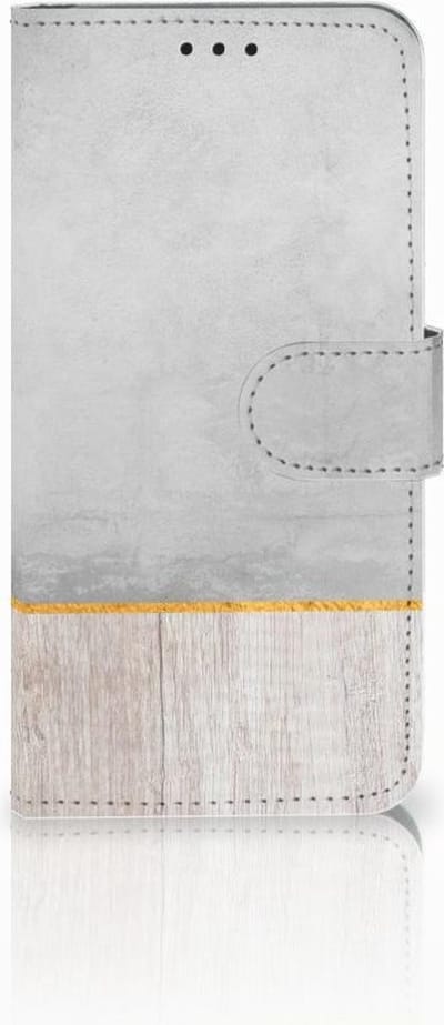 Boekhoesje voor Huawei P30 Lite (2020) Book Style Case Wood Concrete
