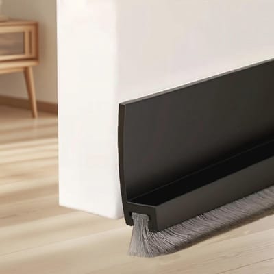 Tochtstopper voor Deuren - Zwart - 100 cm - Borstelafdichting - Vochtbestendige Deur