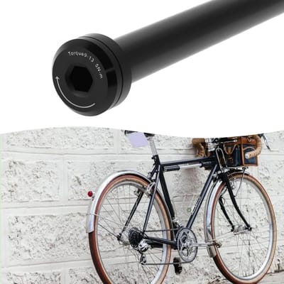 Dailygoods- Thru As - Aluminium - 124 mm - Steekas - Vervangend Onderdeel - Compatibel met M12x1,0 mm - Ideaal voor Mountainbike/Racefiets