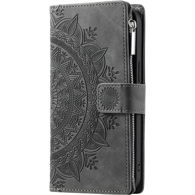 Comfycase Samsung Galaxy A16 Mandala Wallet Grijs