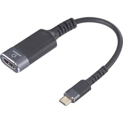 Renkforce RF-6798312 USB-C / HDMI Adapterkabel [1x - 1x HDMI-bus] Zwart-grijs 4K UHD 0.20 m