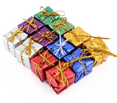 MTTproducts- Kerstgeschenkdoos Set van 12 - Foliepapieren Hangdecoraties - Hoogwaardig Schuim - Duurzaam - Levensecht - Afmetingen 2,5 cm - Kerstdecoratie