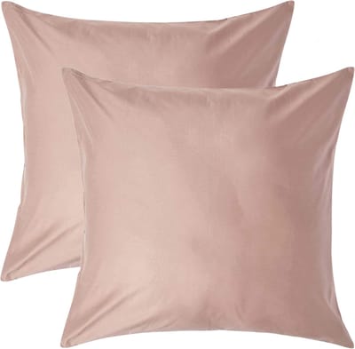 Homescapes Luxe Satijn Kussensloop 60x60 cm – Beige – Set van 2 – 100% Egyptisch Katoen Satijn – Draaddichtheid 1000