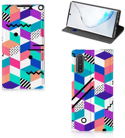 Samsung Galaxy Note 10 Stand Case Blokken Kleurrijk