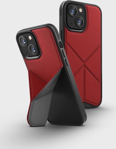 UNIQ Transforma Back Cover hoesje met MagSafe voor Apple iPhone 13 - Rood