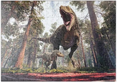 Legpuzzel Tyrannosaurus Rex - Dinosaurus Puzzel - Ontspanning en Cognitie - Hoge Resolutie Print - 200 Stukjes - Meerdere Kleuren