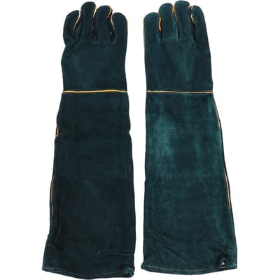 Gants de manipulation d'animaux Épaississants Anti-griffures Résistants aux morsures Gants longs pour l'entraînement Chien Chat Oiseau black