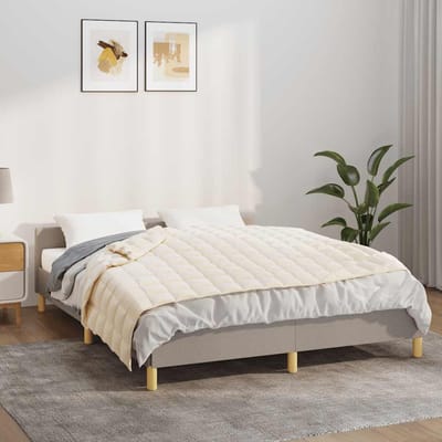 vidaXL - Verzwaringsdeken - 120x180 - cm - 9 - kg - stof - lichtcrèmekleurig