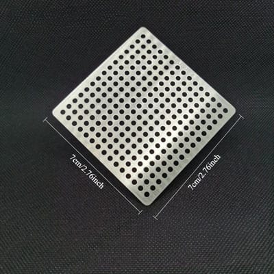 Pièces de Couvercle de Bonde de Douche Passoire Acier Inoxydable 304 Outil de Salle de Bain Coussin de Bonde de Sol Couvercle de Bonde Carré Filtre à Cheveux Crépine d'Évier 7cm