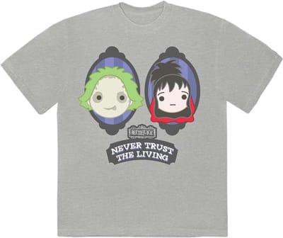 Beetlejuice - Never Trust The Living Heren T-shirt - S - Grijs