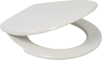 Plieger Economy Toiletbril - Universele vorm WC Bril - Thermoplast - Wit - Met Deksel - RVS bevestiging