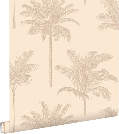 ESTAhome behang palmbomen beige - 53 cm x 10.05 m - 139740