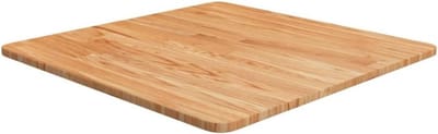 Vierkant Tafelblad Massief Eikenhout 60x60 cm Onbehandeld Lichtbruin Hout
