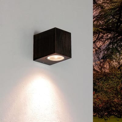 Weerbestendige bruine buitenlamp - IP44 downlight wandlamp voor tuin en balkonverlichting