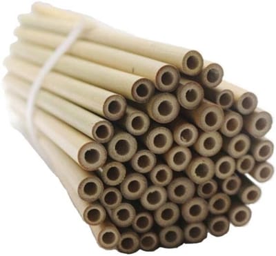 SnelShoppen - 50 Bamboebuisjes voor Insectenhotel, Vulling voor Wilde Bijenhotel, 20 cm, Waterdicht, Glad, Nesthulp voor Bijen, Insectenhuis, Tuin, Na