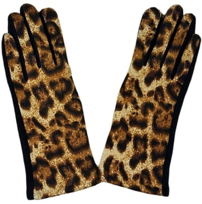 Dailygoods- Winterhandschoenen Dames - Warm Gevoerd - Touchscreen - Winddicht - Fietshandschoenen - Luipaardpatroon - Zacht Materiaal - Handschoenen