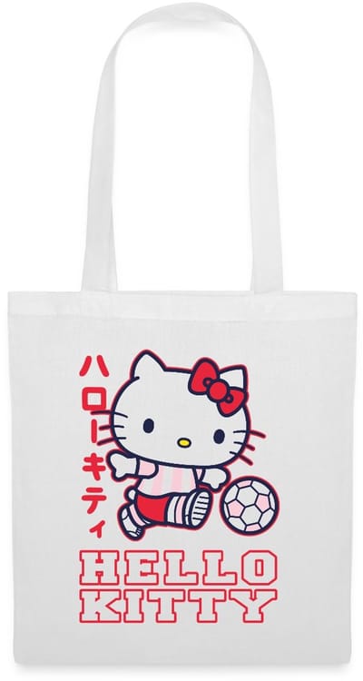 Hello Kitty Speelt Voetbal Tas Van Stof Schoudertas