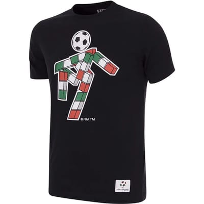 COPA - Italië 1990 World Cup Ciao Mascot T-Shirt - Mannen - Zwart - XS
