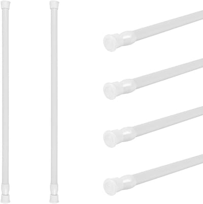 Uitschuifbare Gordijnroedes - Verstelbare Stangen - Raambekleding Ophangen - Zonder Boren - 40-70 cm - Wit