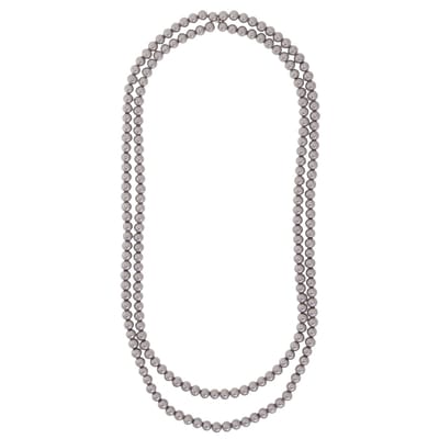 Behave - Parel Ketting - Grijs Taupe - Glasparels - 150 cm lang