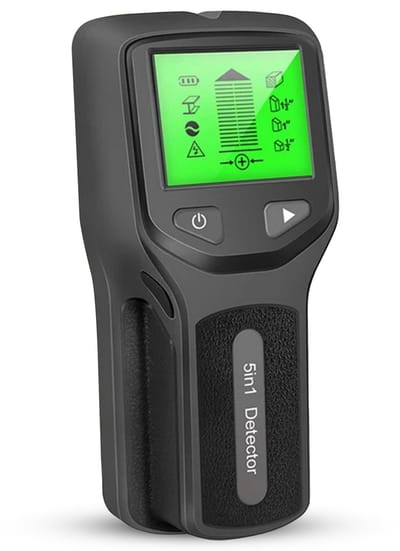 Professionele Leidingzoeker & Wandscanner - Muur Scanner - Metaal detector - 5-in-1 Detector voor Hout, Metaal, Stroomkabels & Pijpleidingen - Professionele Balkzoeker met LCD Scherm & Geluidsindicatie