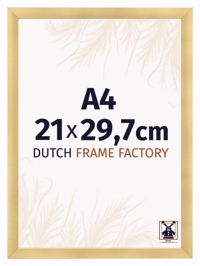 Fotolijst A4 21x29,7 cm - MDF - Goud Mat - Praag