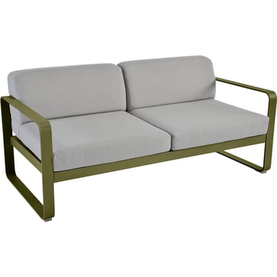 Fermob BELLEVIE 2-zitsbank - D3 Pesto - 79 Flanelgrijs