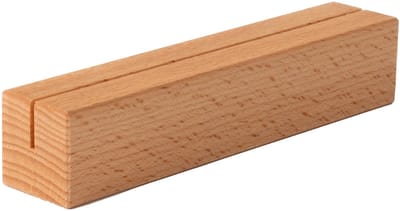 15cm - Houten Houder / Standaard / Menukaarthouder - Type: Smal-Beuken-Geolied