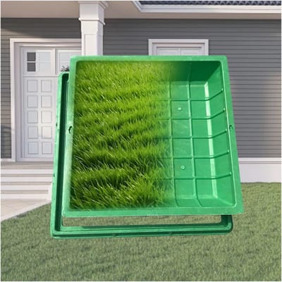 Afdekking Inspectiedeksel - Grondafdekking Toegang - Buitenruimte Verbeteren - Valbestendig Composiet - 40x40cm - Groen
