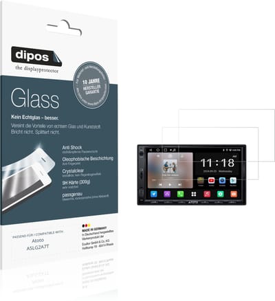 dipos – 2x Pantserfolie geschikt voor Atoto A5LG2A7T | 9H Screenprotector