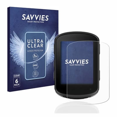 Savvies - Screenprotector voor Garmin Edge 540 / Edge 840 - Folie Beschermfolie transparant 6 Stuks
