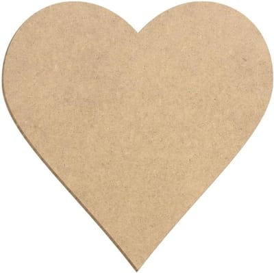SnelShoppen - MDF Houten Harten Decoratie Knutselmateriaal 1-50cm, Onbehandeld, Perfect Voor Feesten, Creatieve Projecten, 1 Stuk 50x50cm