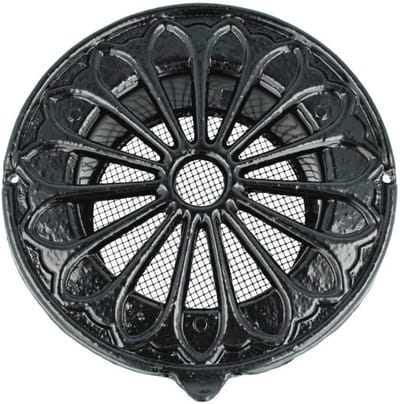 Nostalgisch Ventilatierooster in Antieklook - Aansluitmaat 125 mm - Geschikt voor Buitenwand