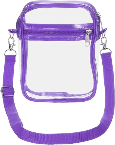Ronte - Stadion goedgekeurde waterdichte crossbody portemonnee voor mannen en vrouwen - Concerten - Paars - 15 x 4,6 x 20 cm - Lila
