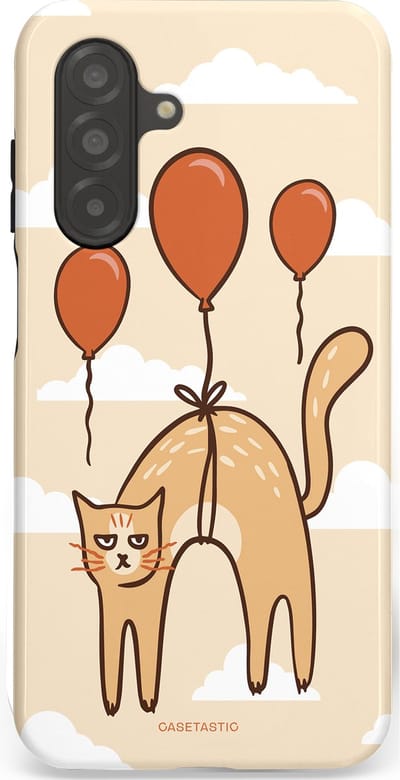 Casetastic Hoesje Geschikt voor Samsung A26 - Stijlvolle Beschermende Duo-layer Case - Kattenfeest Ballonnen