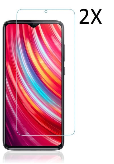 Screenprotector geschikt voor Xiaomi Redmi Note 8 Pro Screenprotector 2 Pack / Tempered Glass