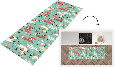 Keukenloper - Loper keuken - Lama - Patronen - Cactus - 150x50 cm - Keukenloper vinyl
