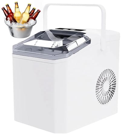 Draagbare Ijsmachine - Aanrecht IJsmaker - Snelle IJsvorming - Zelfreinigende Functie - 13 Liter Tank - Wit