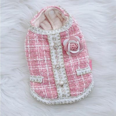 Gekleurde Geurige Korte Vestjas voor Honden, Puppyjas met Vrije Armen, Warm Fleece, Winter XL