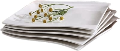Bolt Edge Serviesset - 12-delig - Porselein - Wit - Voor 12 personen