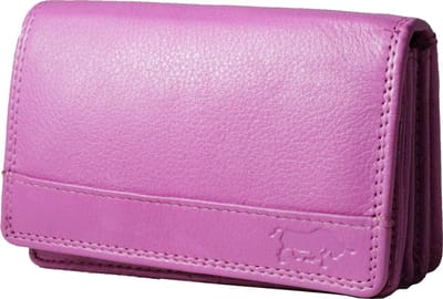 Roze Dames Portemonnee Leer Met Klepje Voor Kleingeld - Portemonnee Dames