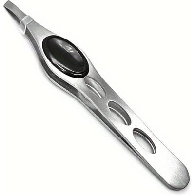 Pinces à épiler professionnelles - Parfaites pour l'épilation des sourcils, la coupe des poils et l'épilation, Pinces à épiler de précision en acier inoxydable pour les sourcils, pour les poils du visage gray