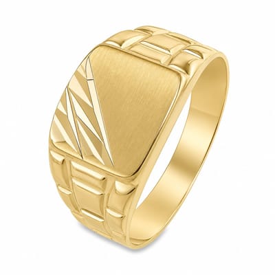 Juwelier Zwartevalk - 14 karaat gouden herenring - 170557/21