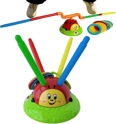 Lieveheersbeestje Gooien - Buitenspel peuters - Actief spel - 2 in 1 speelgoed - 27x24x13 cm
