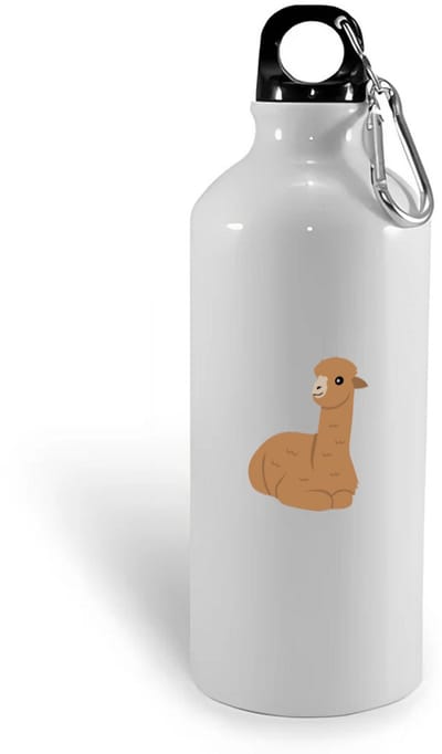 Hacebo® - Lama waterfles - Alpaca - Dieren liefhebbers - Dierentuin - kameelachtigen - zoogdieren - water fles - 400ML