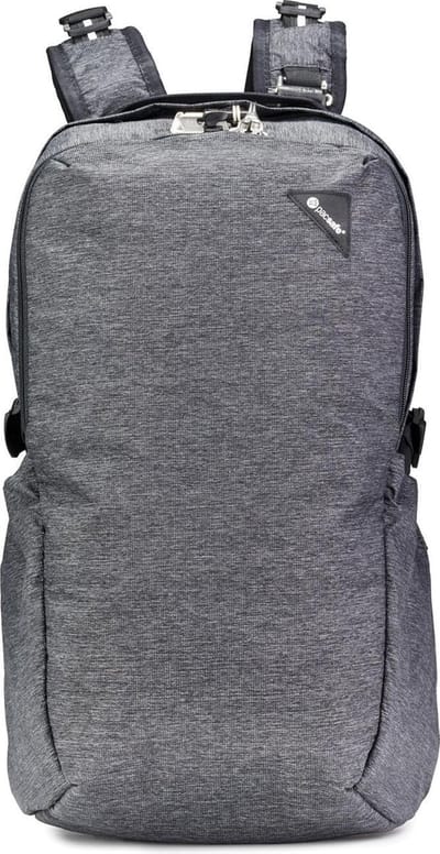 Pacsafe Vibe 25 Backpack - 25 L - Geschikt voor 13-inch laptop - RFID-blokkerend - PopNLock veiligheidsclip - Rugtas - Rugzak - Grijs