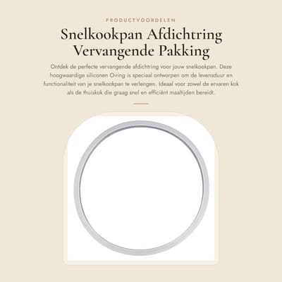 Dailygoods- Afdichtring Vervangend Accessoire - Silicagel van Voedingskwaliteit - Duurzaam - Sterk - Gemakkelijk te Reinigen - 20cm - Drukafsluitring