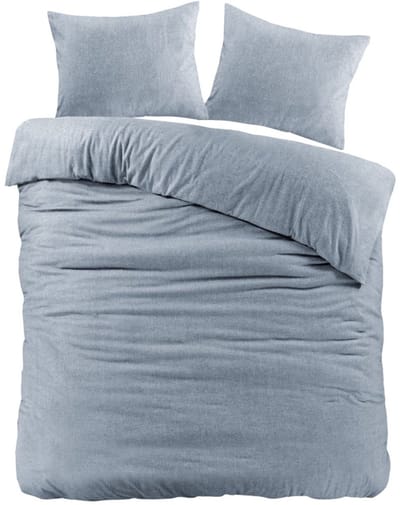 Dekbedovertrek Flanel Blauw Brienz - 240x200/220 cm - Super Zacht en Warm