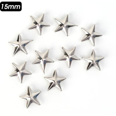 20/15/10/7mm Ster Klinknagels Leerbewerking DIY Nieten Spikes Spots Nagelkop Rock Punk Kledingstuk Naaien Decoratie Kledingaccessoires 100PCS
