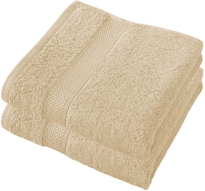 De Witte Lietaer Handdoek Stephanie Sand - Set 2 stuks - 50 x 100 cm - Beige - Katoen
